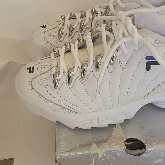 Vtg Fila M'S Disruptor 2002 Embroider White/ Blk/ Royal 7,5 - Picture 3 of 16